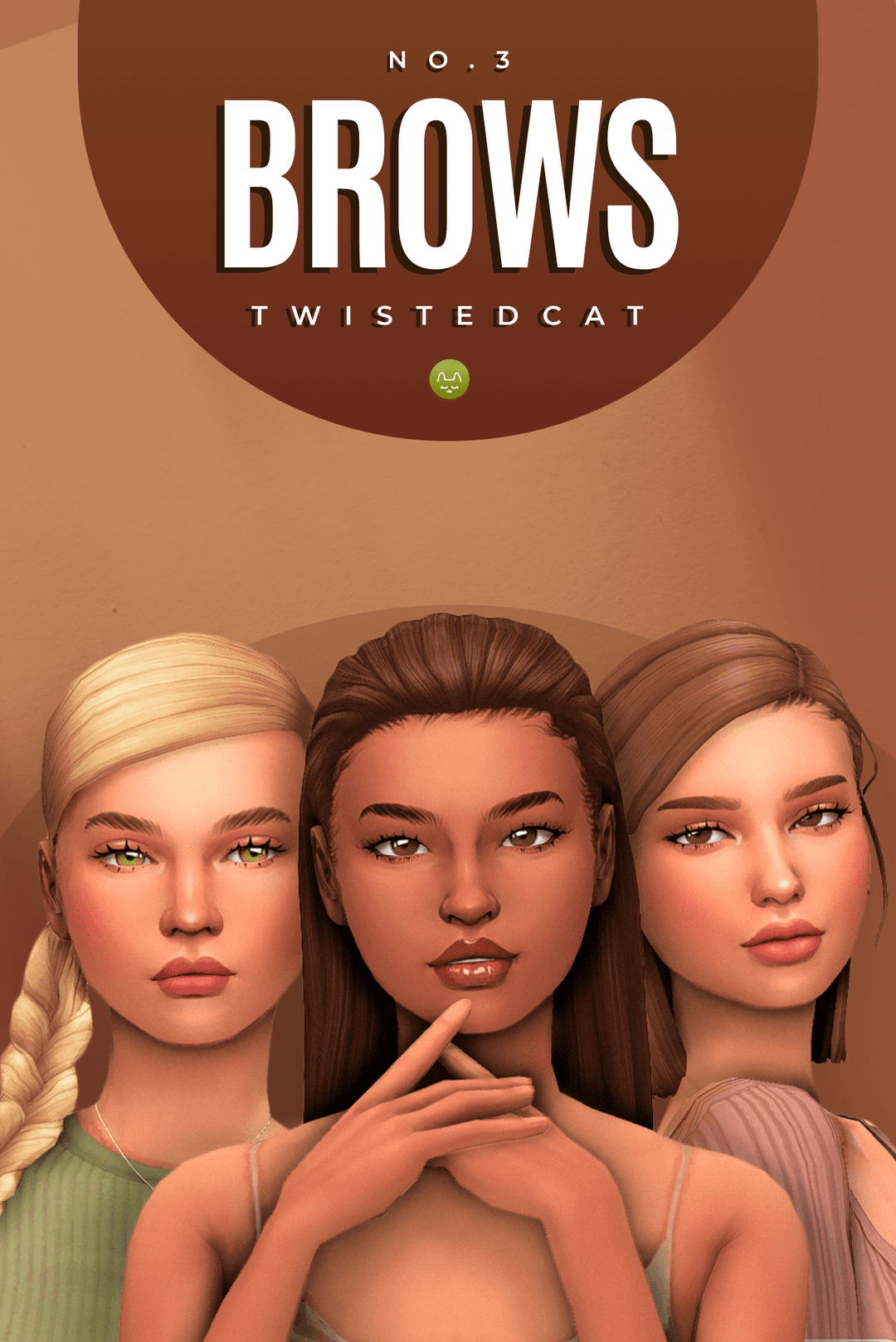 Скриншот мода Набор бровей No.3